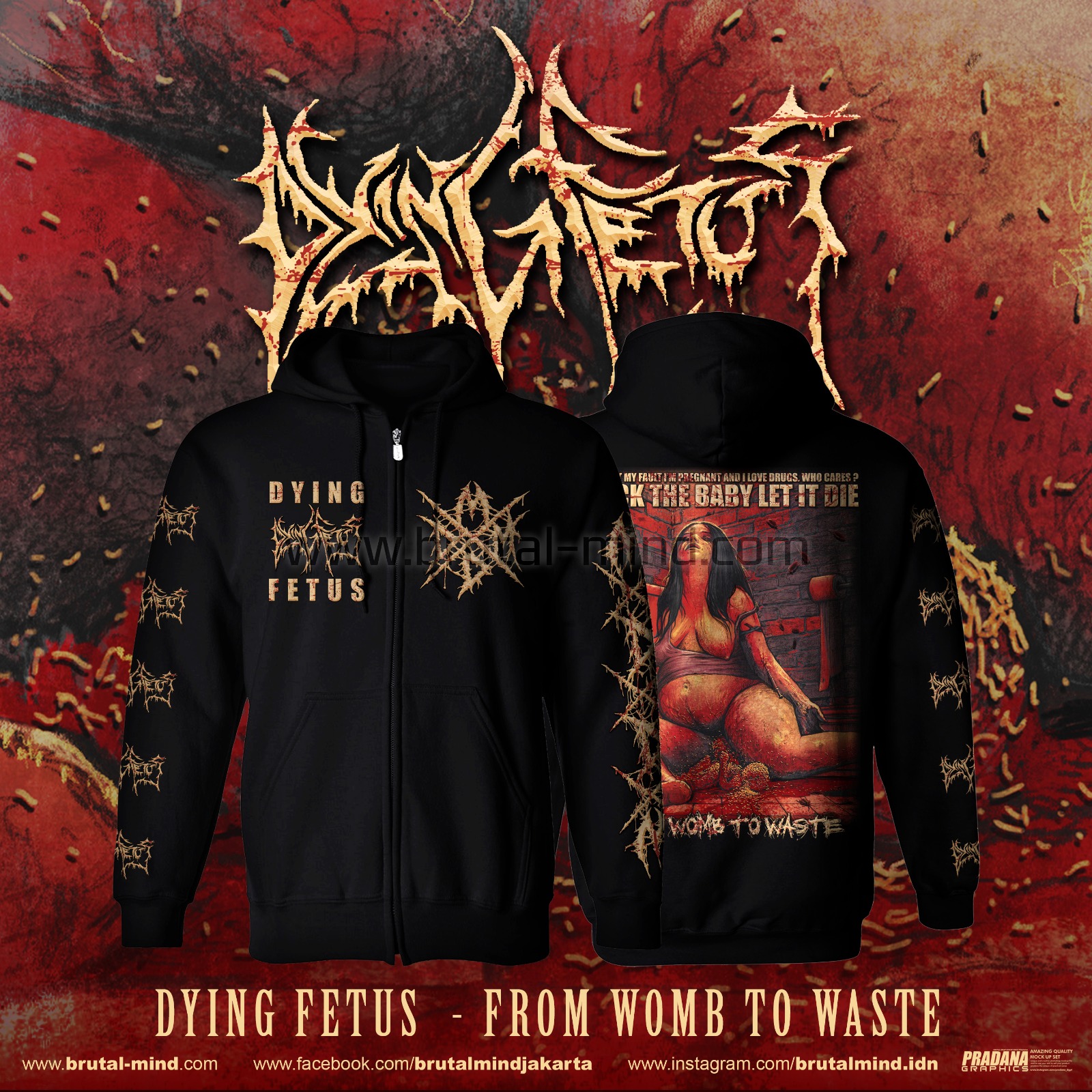 PRE-ORDER - ZIPPER - DYING FETUS - FROM WOMB TO WASTE