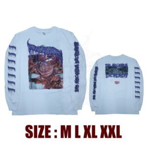 LONG SLEEVE - REEKING PILE OF SEPTIC BRAIN FLUID - The Meconium Excrement (White)