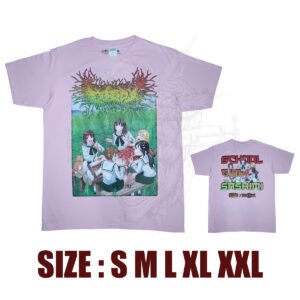 T-SHIRT - GOREPOT - School Girl Sashimi Bvll Art - Pink Shirt