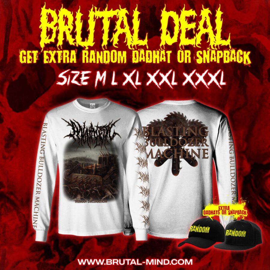 BRUTAL DEAL - LS - ANOMALISTIC - Human Decimation - White + Random Hat