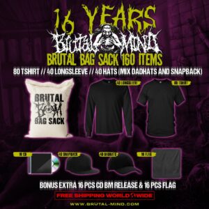 BRUTAL BAG SACK 160 ITEMS - 16 YEARS BRUTAL MIND