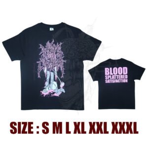 T-SHIRT - WAKING THE CADAVER - Blood Splattered Satisfaction - Art 2 (Pink Logo)