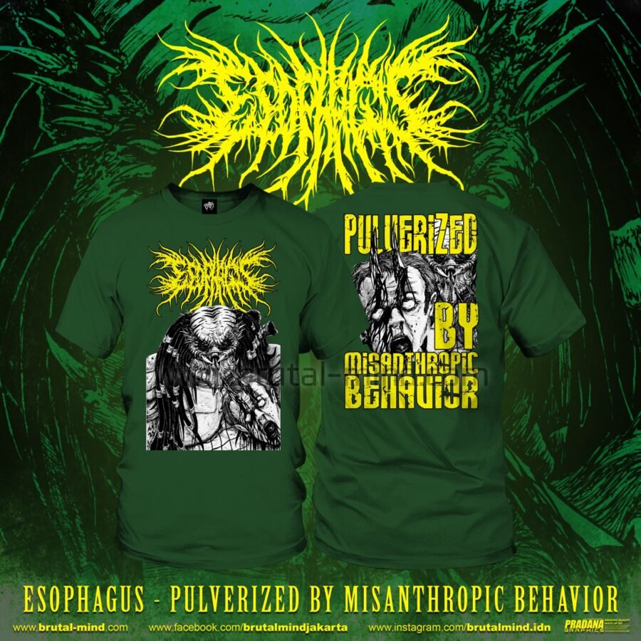 PRE-ORDER - T-SHIRT - ESOPHAGUS - PULVERIZED BY MISANTHROPIC BEHAVIOR