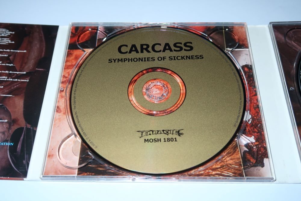CD - CARCASS - Symphonies of Sickness - Japan Press - Missing Obi-strip & Japanese Lyrics - (Used) - Image 4