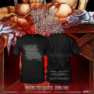 PRE-ORDER - T-SHIRT - WAKING THE CADAVER - DEMO 2026 - SILVER LOGO