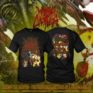PRE-ORDER - T-SHIRT - WAKING THE CADAVER - PERVERSE RECOLLECTIONS OF A NECROMANGLER - COVER