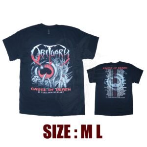 T-SHIRT - OBITUARY - CAUSE OF DEATH - 35 Years Anniversary Tour