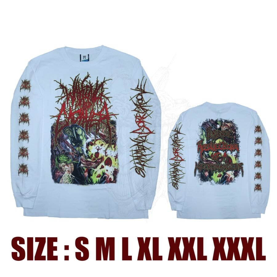 LONG SLEEVE - WAKING THE CADAVER - Perverse Recollections Of A Necromangler - White