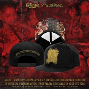 PRE-ORDER - SNAPBACK - 55 GORE - DECADENT ACCUMULATION OF DECADE LONG DEBAUCHERY COMPOSED IN SANGUINE HUE PERMEATING FROM VERSES THAT REEK OF SHIT AND PISS